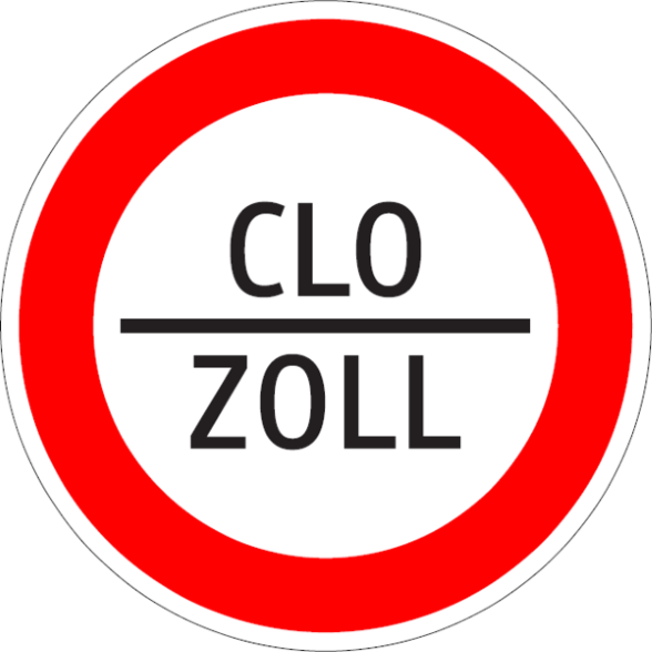 Zollschild deutsch-slowakisch